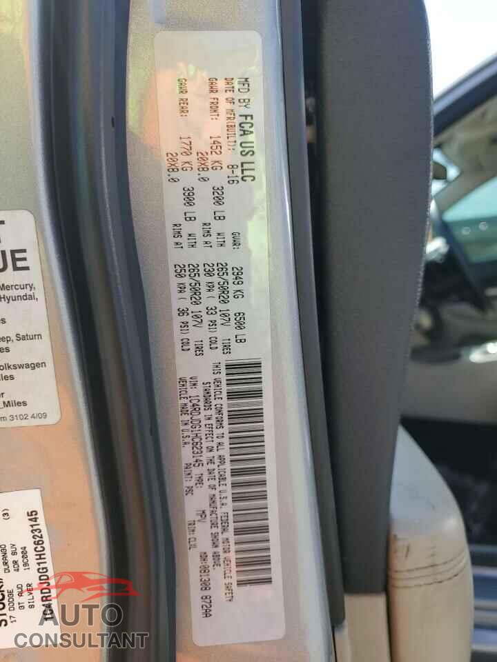 DODGE DURANGO 2017 - 1C4RDJDG1HC623145