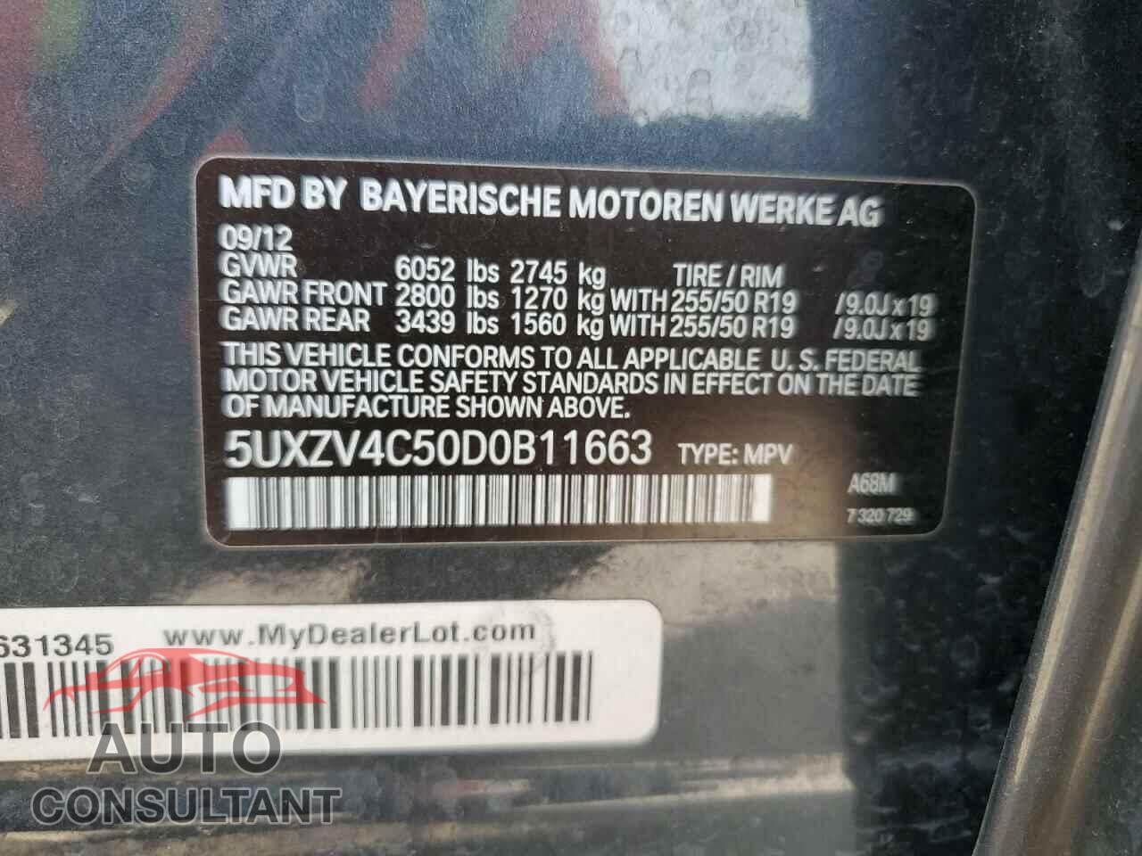 BMW X5 2013 - 5UXZV4C50D0B11663