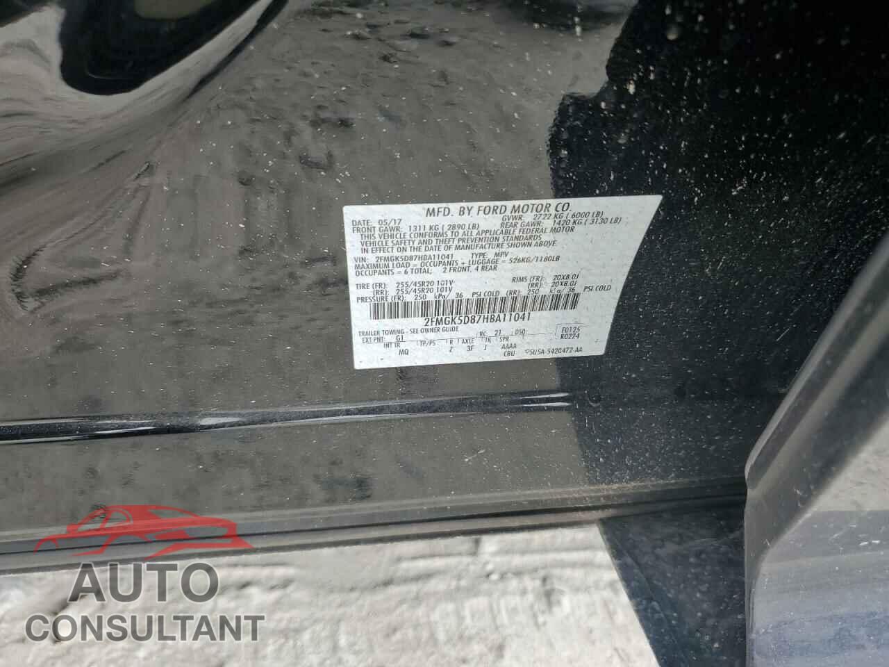 FORD FLEX 2017 - 2FMGK5D87HBA11041