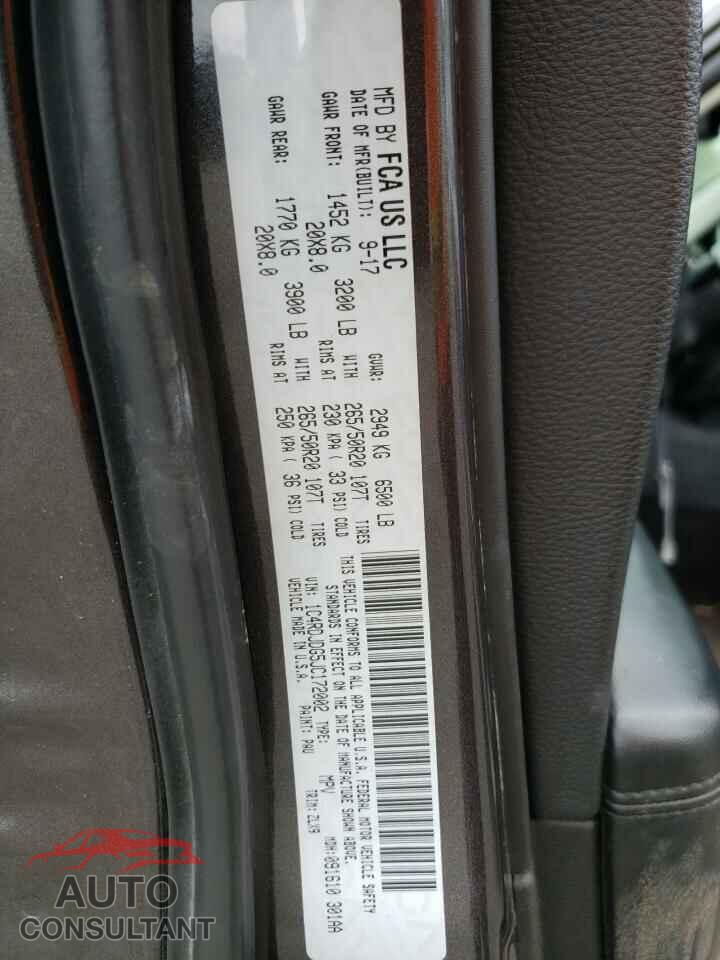 DODGE DURANGO 2018 - 1C4RDJDG5JC172002
