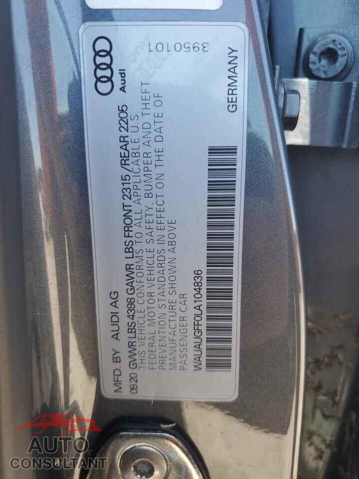 AUDI A3 2020 - WAUAUGFF0LA104836