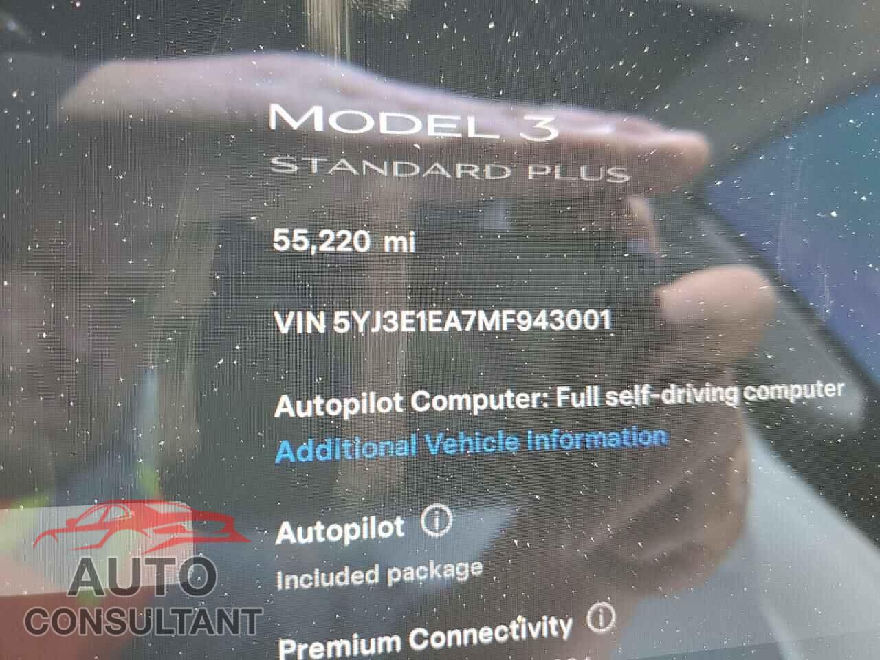 TESLA MODEL 3 2021 - 5YJ3E1EA7MF943001