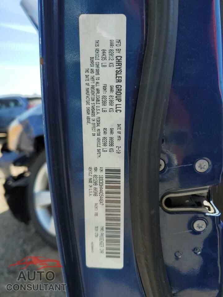 DODGE CALIBER 2010 - 1B3CB3HA4AD544647