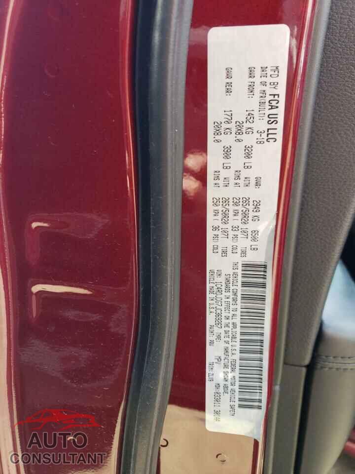 DODGE DURANGO 2018 - 1C4RDJDG7JC369267