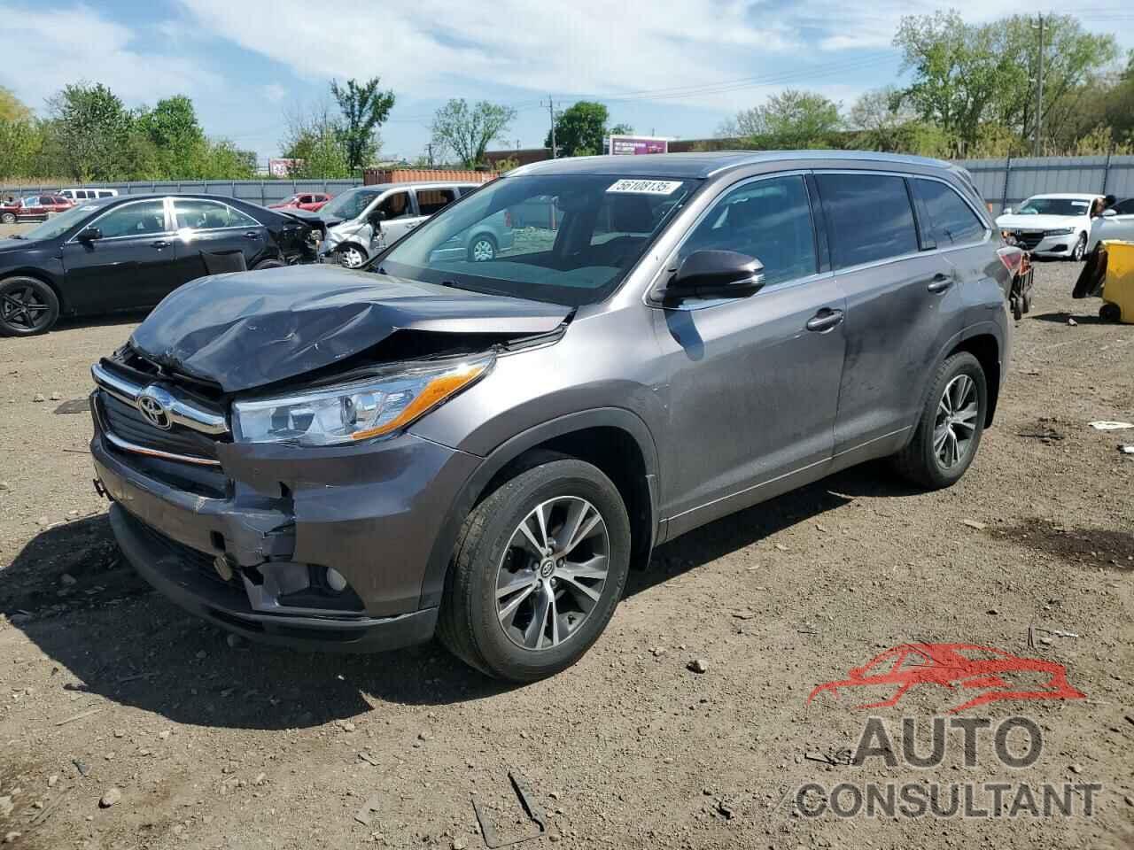 TOYOTA HIGHLANDER 2016 - 5TDJKRFH4GS505627