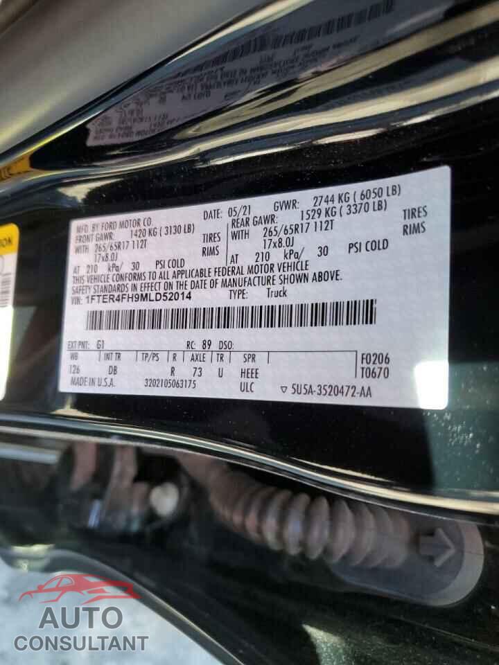 FORD RANGER 2021 - 1FTER4FH9MLD52014