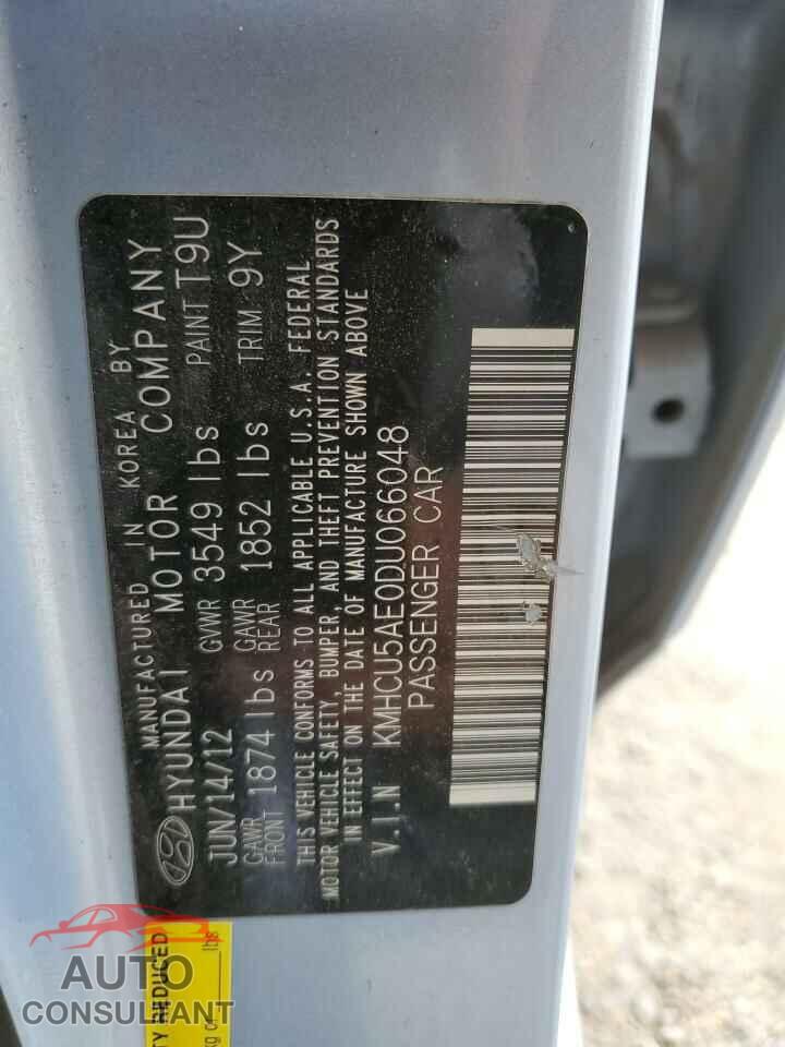 HYUNDAI ACCENT 2013 - KMHCU5AE0DU066048