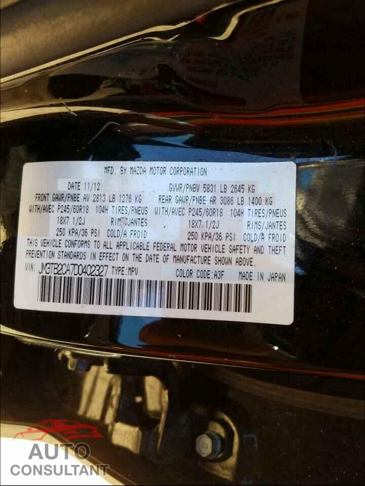 MAZDA CX-9 2013 - JM3TB2CA7D0402327