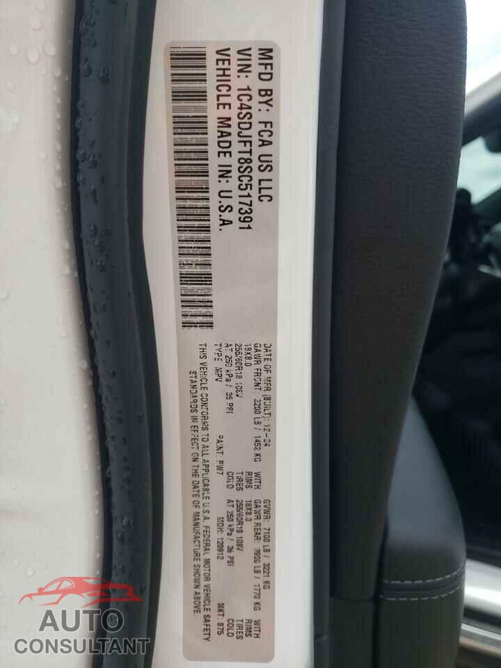 DODGE DURANGO 2025 - 1C4SDJFT8SC517391