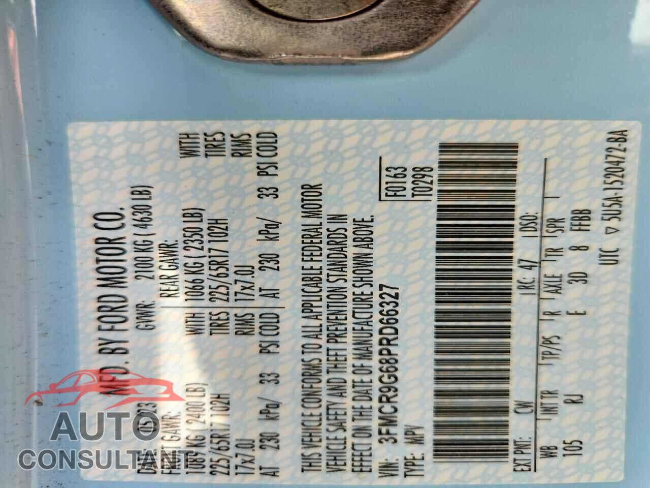 FORD BRONCO 2023 - 3FMCR9G68PRD66327