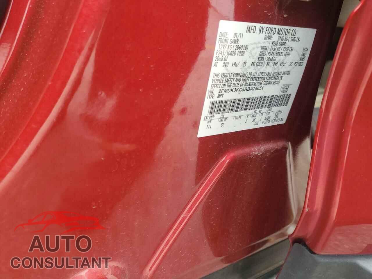 FORD EDGE 2011 - 2FMDK3KC5BBA75651