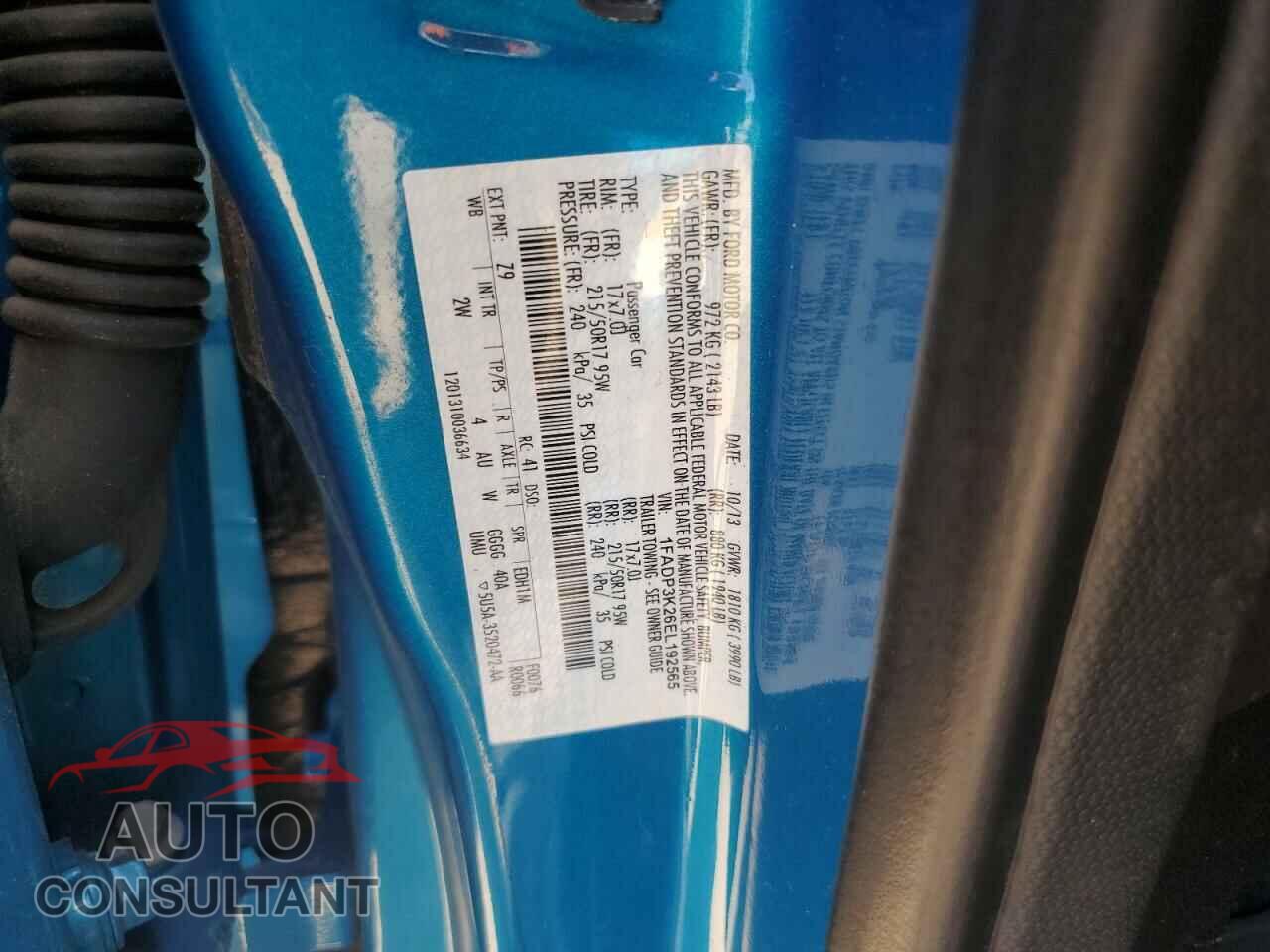 FORD FOCUS 2014 - 1FADP3K26EL192565