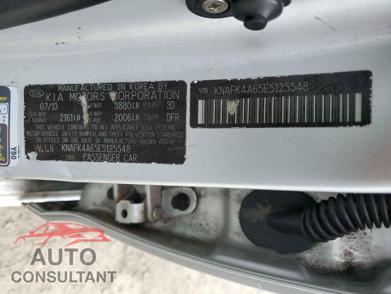 KIA FORTE 2014 - KNAFK4A65E5125548