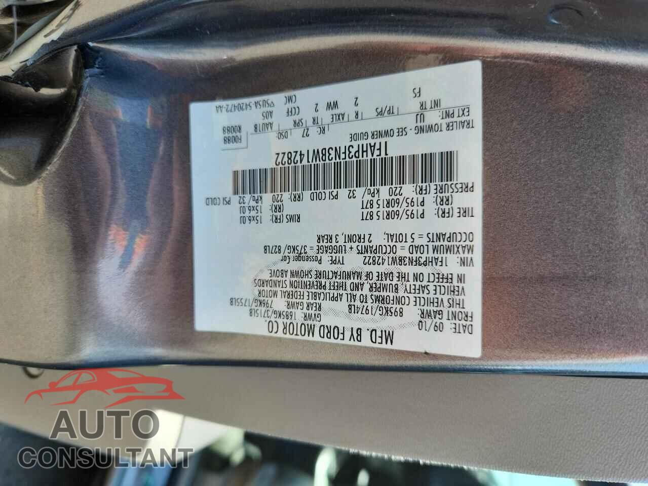 FORD FOCUS 2011 - 1FAHP3FN3BW142822