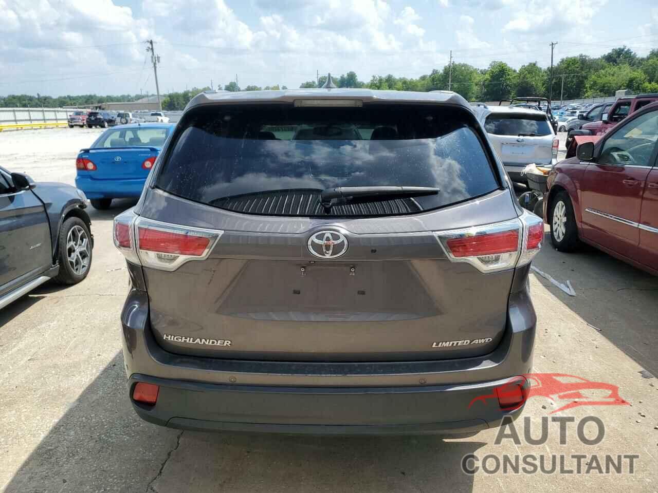 TOYOTA HIGHLANDER 2015 - 5TDDKRFH8FS153776