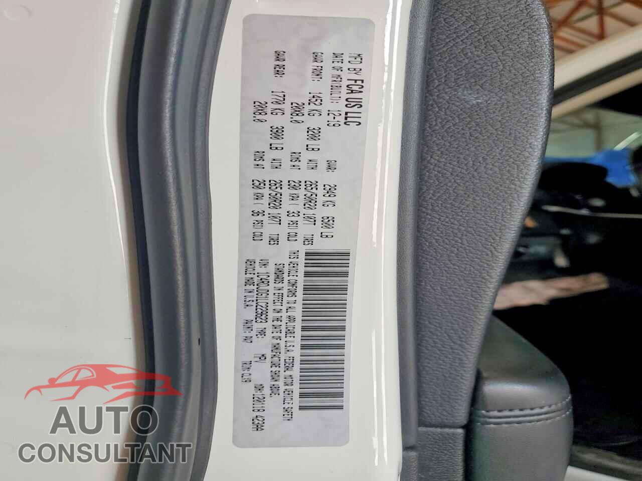 DODGE DURANGO 2020 - 1C4RDJDG1LC229623