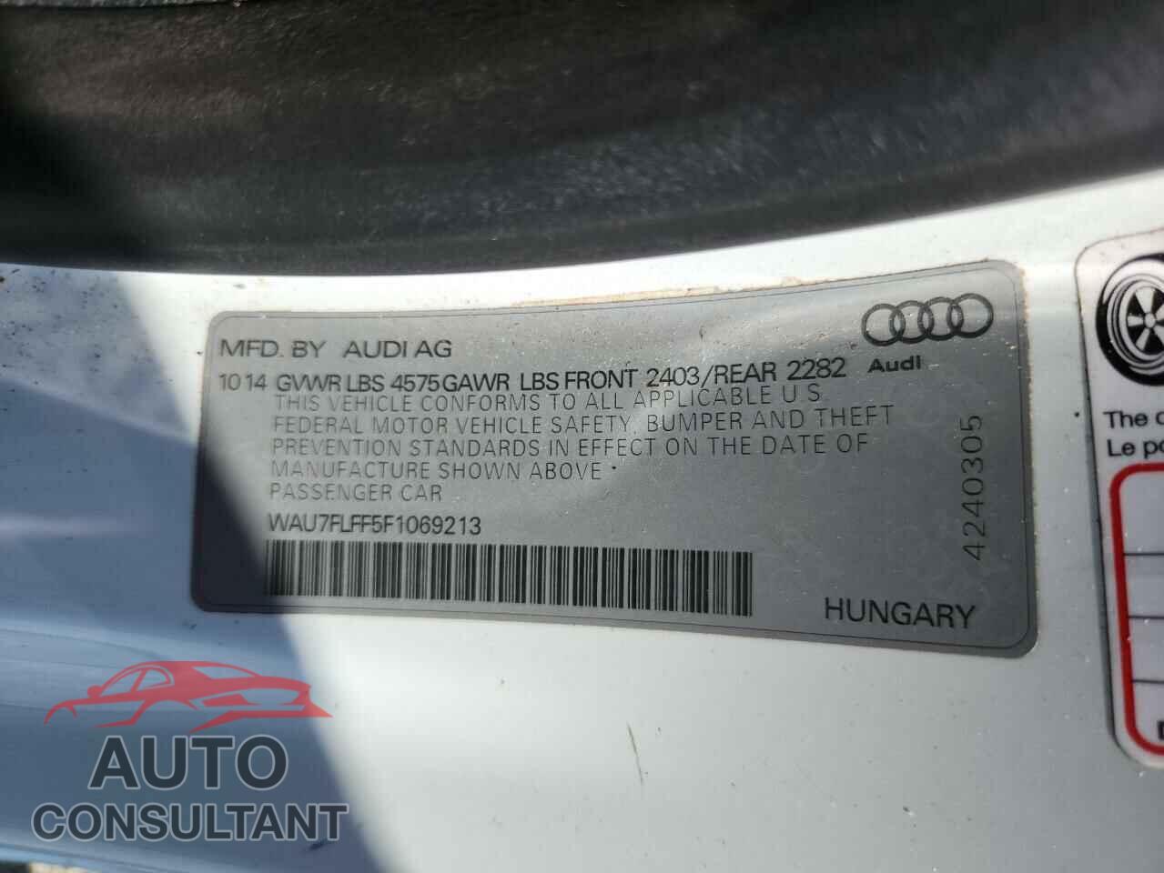 AUDI A3 2015 - WAU7FLFF5F1069213