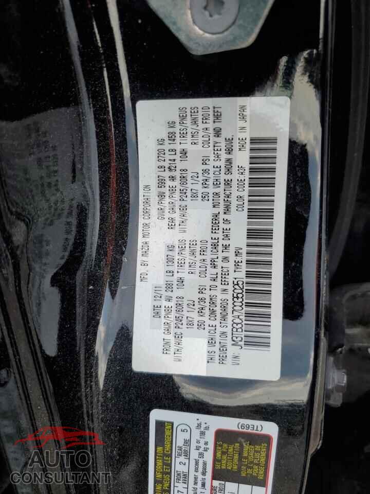 MAZDA CX-9 2012 - JM3TB3CA7C0350251