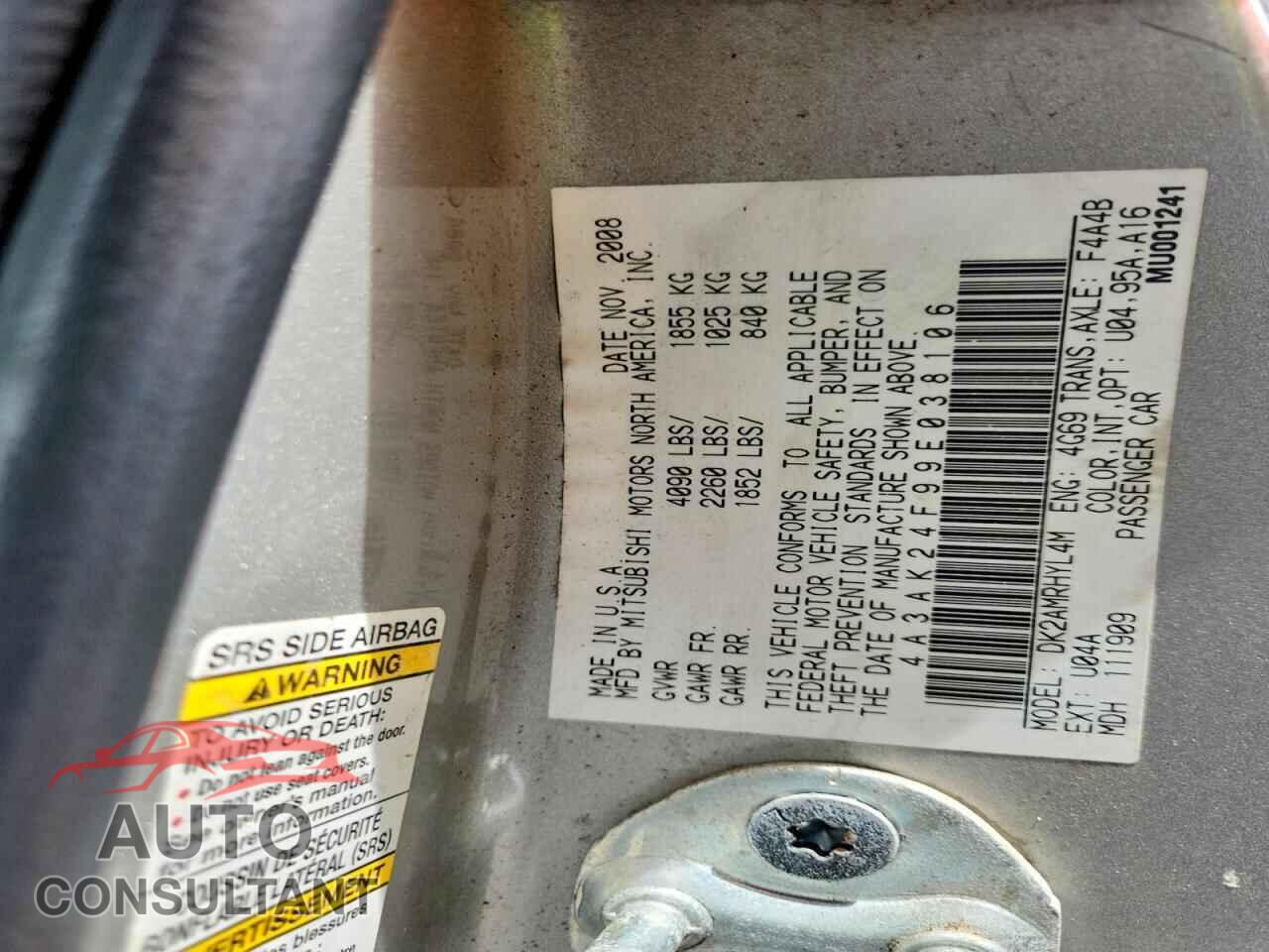 MITSUBISHI ECLIPSE 2009 - 4A3AK24F99E038106