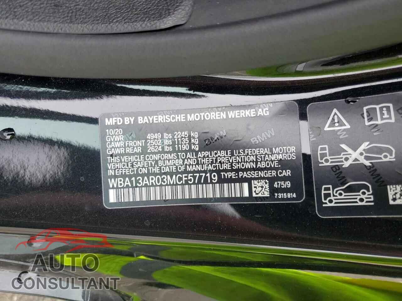 BMW M4 2021 - WBA13AR03MCF57719