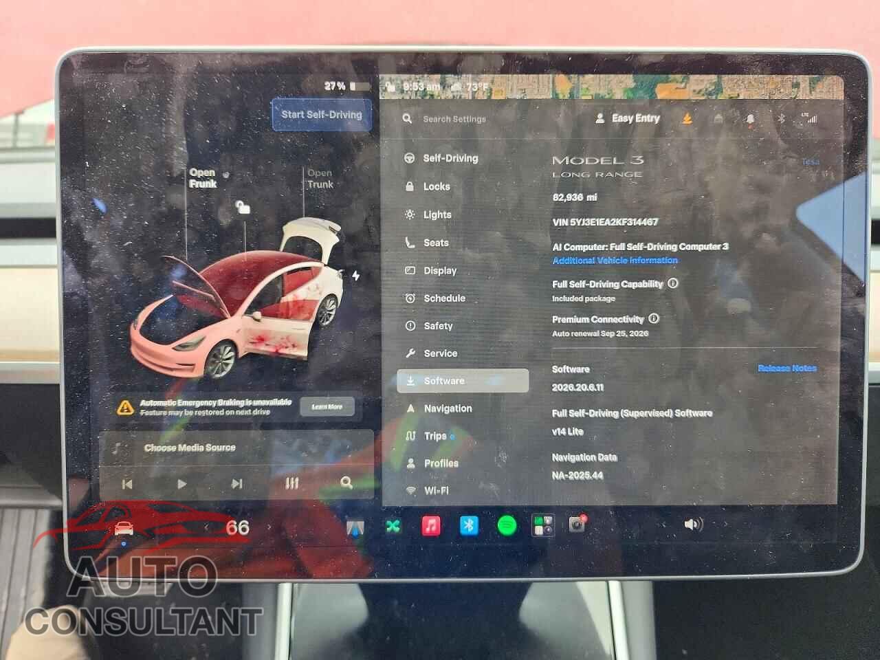 TESLA MODEL 3 2019 - 5YJ3E1EA2KF314467