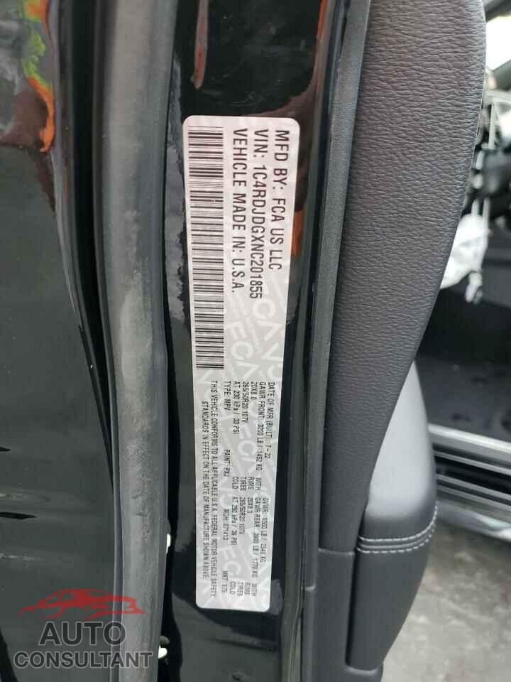 DODGE DURANGO 2022 - 1C4RDJDGXNC201855