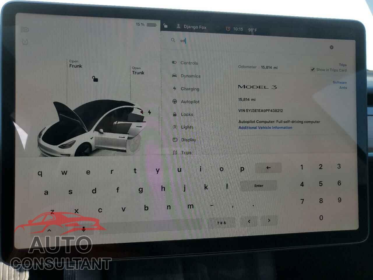 TESLA MODEL 3 2023 - 5YJ3E1EA9PF438212