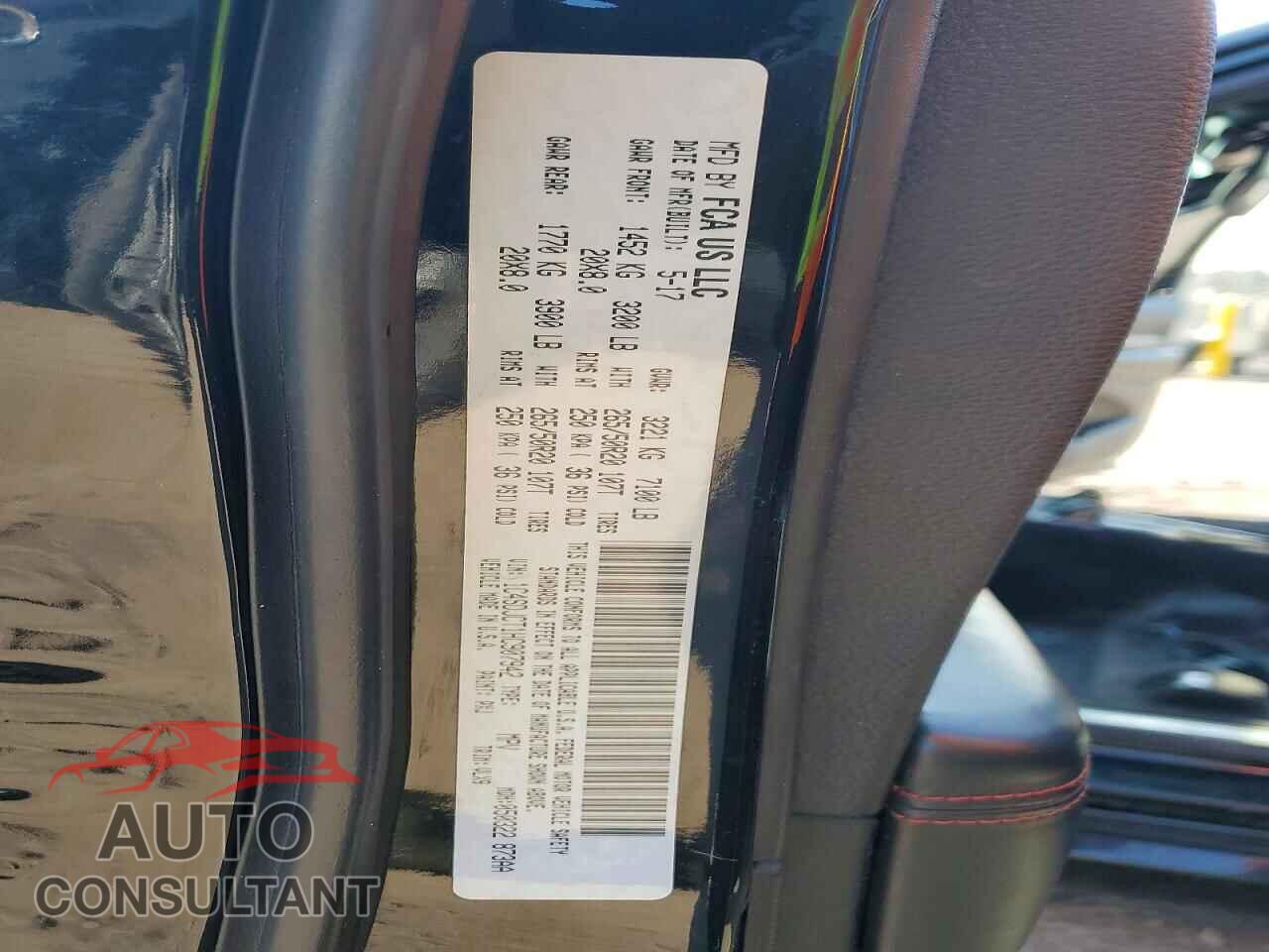 DODGE DURANGO 2017 - 1C4SDJCT1HC907942