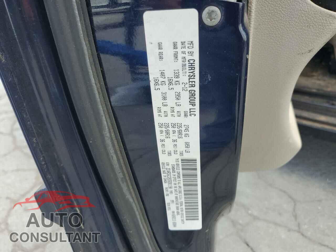 DODGE CARAVAN 2012 - 2C4RDGCG9CR281190