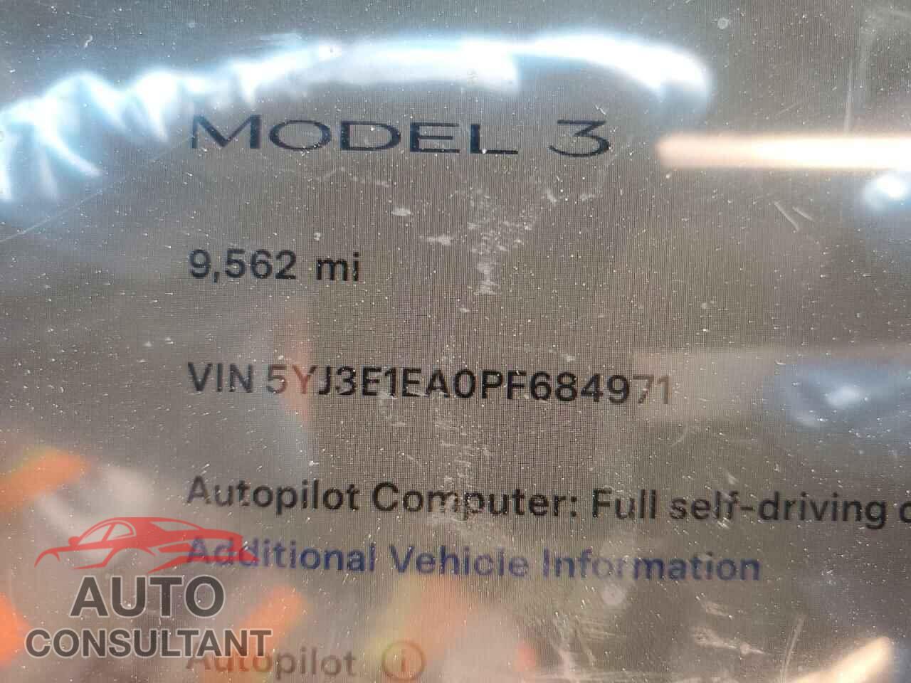TESLA MODEL 3 2023 - 5YJ3E1EA0PF684971