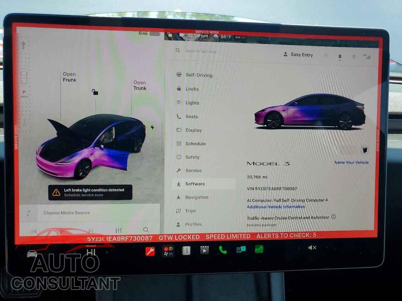 TESLA MODEL 3 2024 - 5YJ3E1EA9RF730087