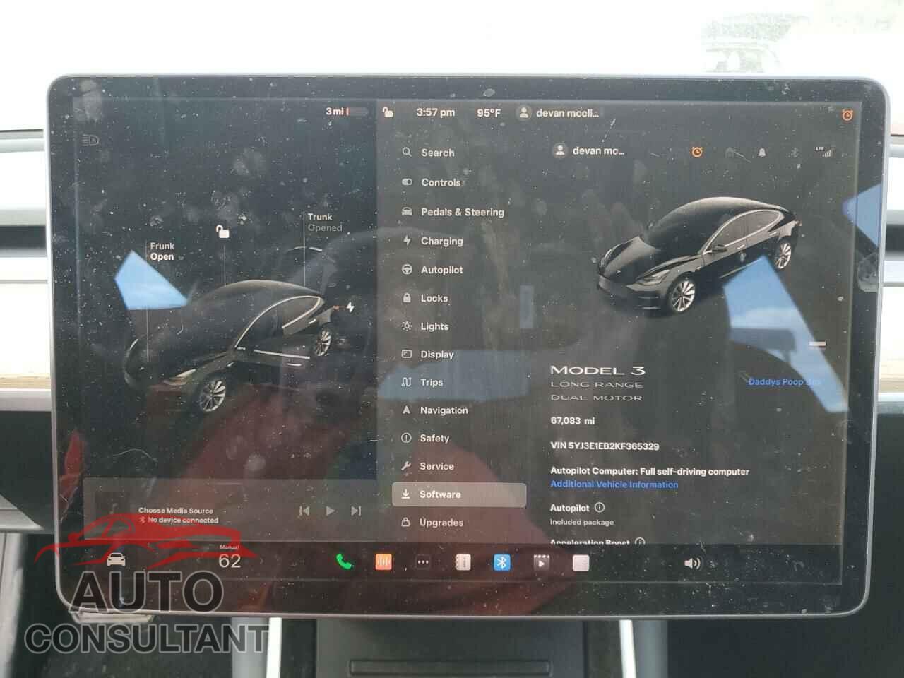 TESLA MODEL 3 2019 - 5YJ3E1EB2KF365329