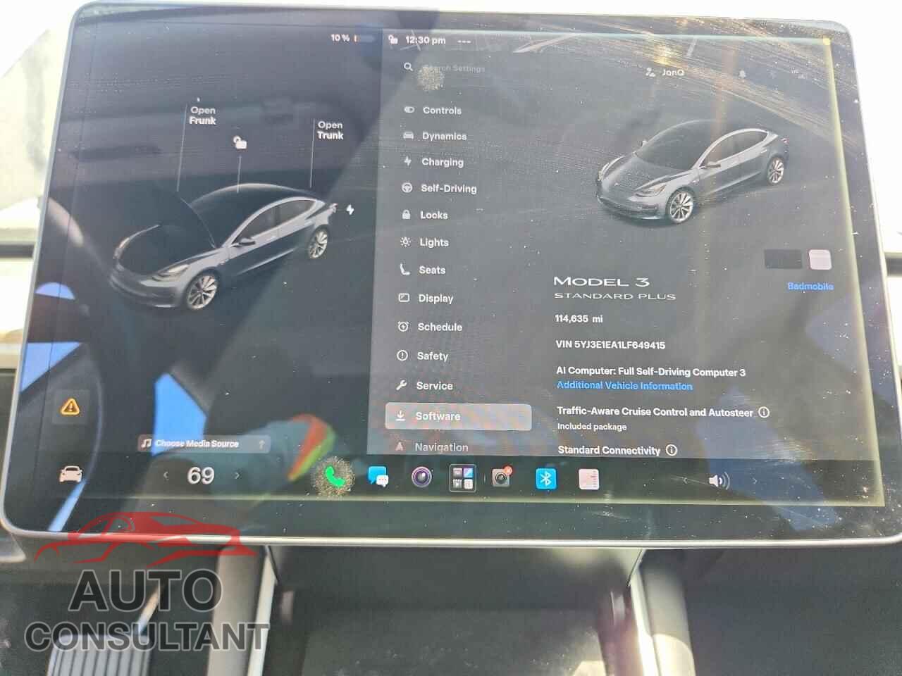 TESLA MODEL 3 2020 - 5YJ3E1EA1LF649415