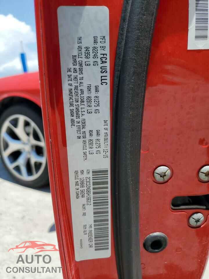 DODGE CHALLENGER 2016 - 2C3CDZAG8GH166312