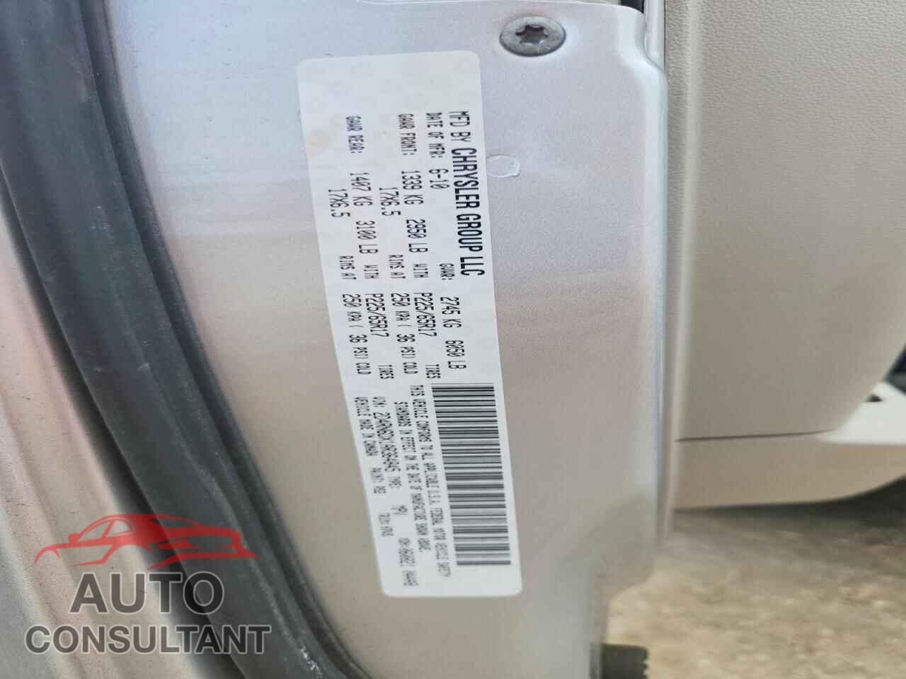 DODGE CARAVAN 2010 - 2D4RN6DX1AR364845