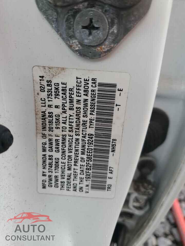 HONDA CIVIC 2014 - 19XFB2F58EE019249