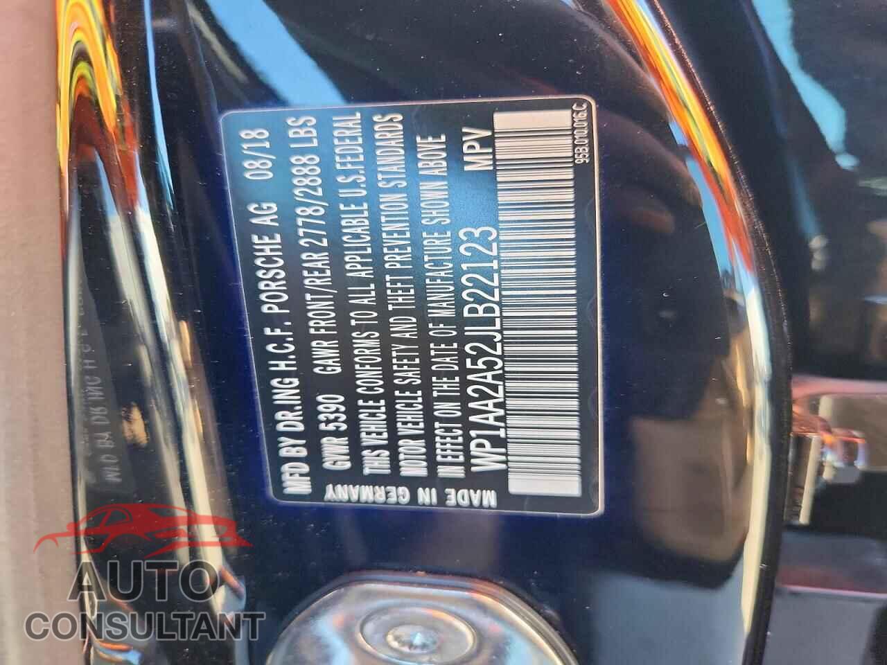 PORSCHE MACAN 2018 - WP1AA2A52JLB22123