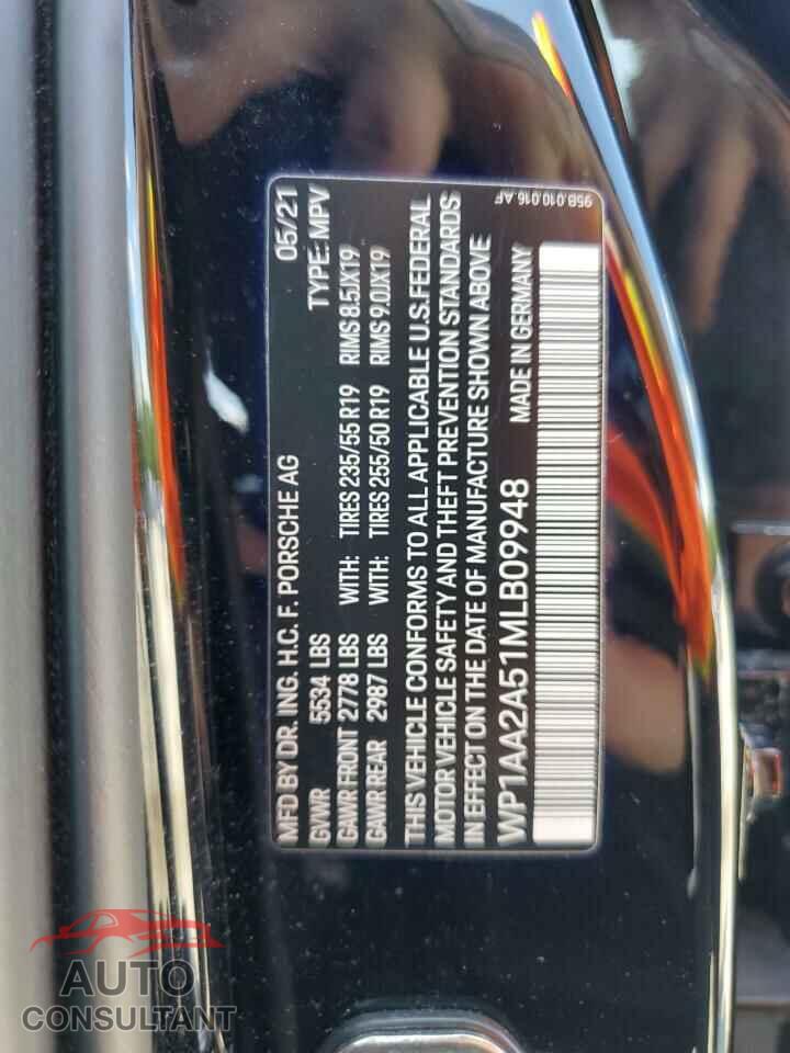 PORSCHE MACAN 2021 - WP1AA2A51MLB09948