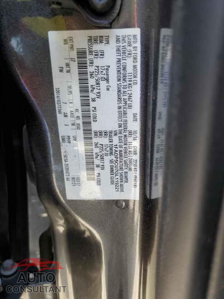 FORD CMAX 2016 - 1FADP5CU7GL119221