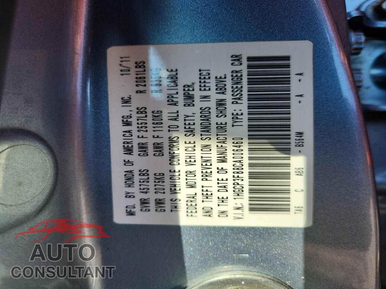 HONDA ACCORD 2012 - 1HGCP3F88CA006460