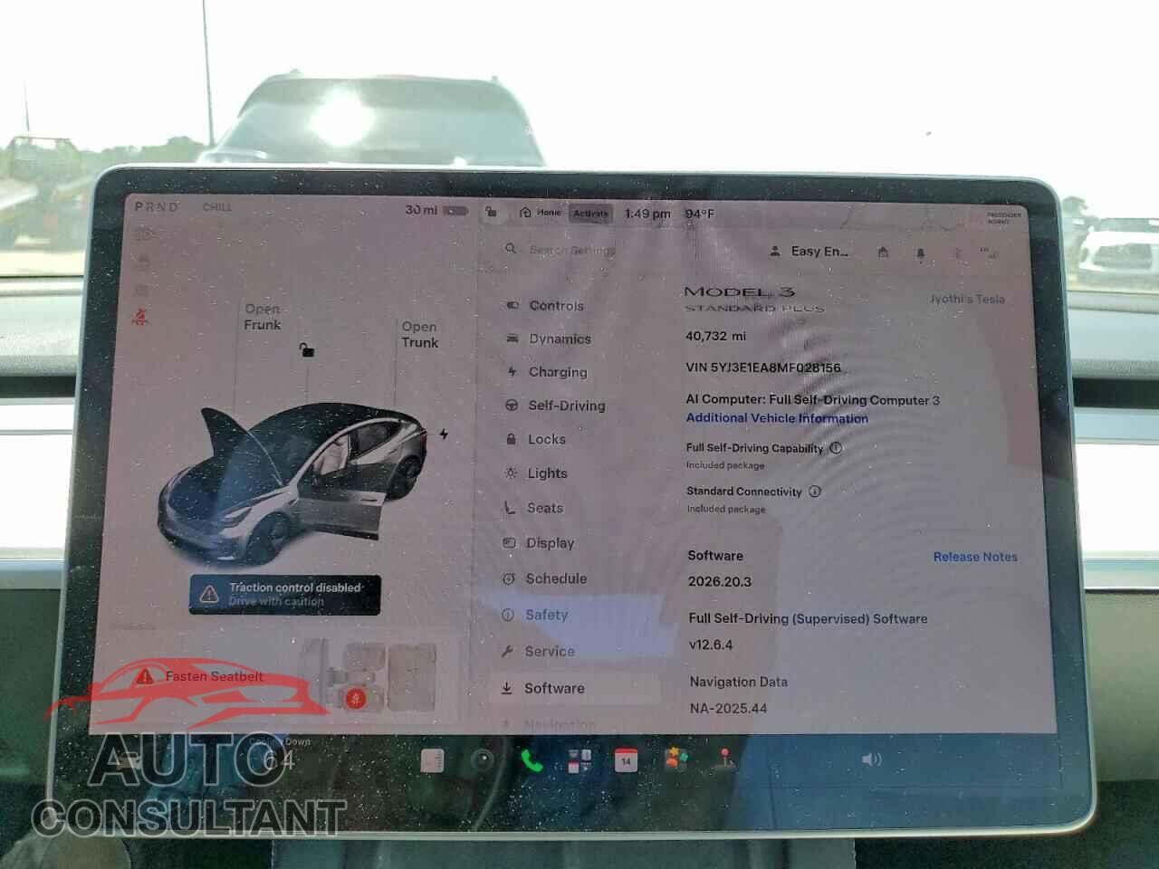 TESLA MODEL 3 2021 - 5YJ3E1EA8MF028156