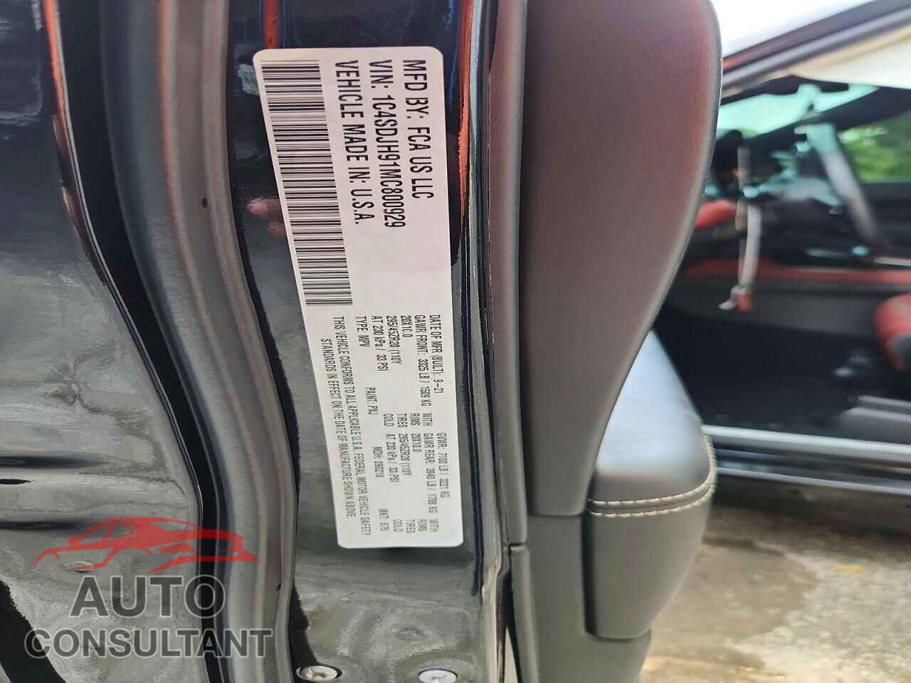 DODGE DURANGO 2021 - 1C4SDJH91MC800929