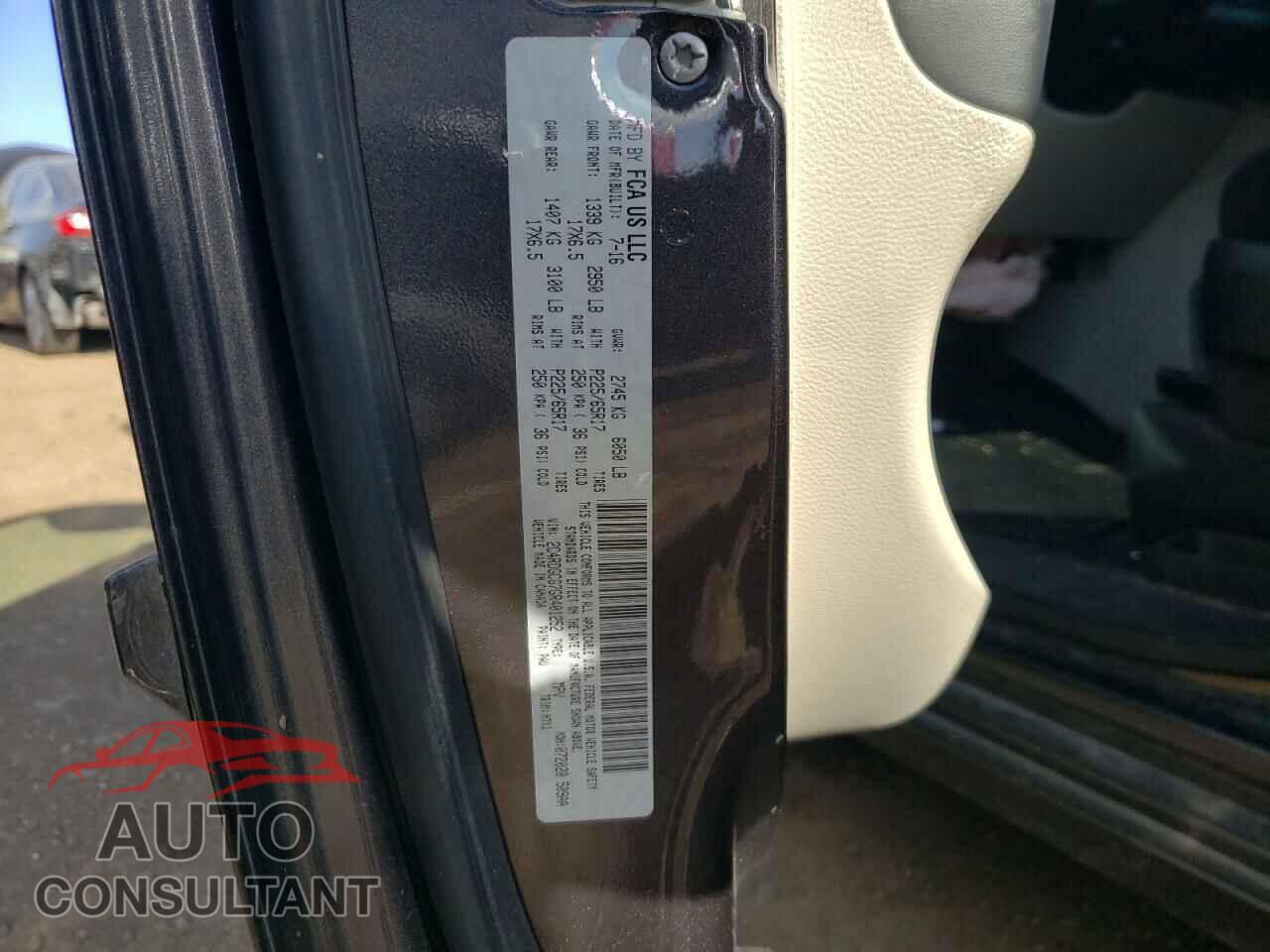 DODGE CARAVAN 2016 - 2C4RDGCG7GR401252
