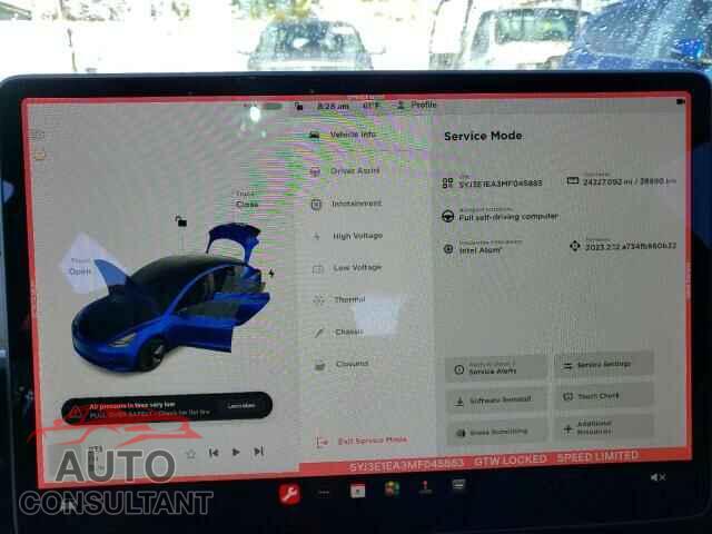 TESLA MODEL 3 2021 - 5YJ3E1EA3MF045883