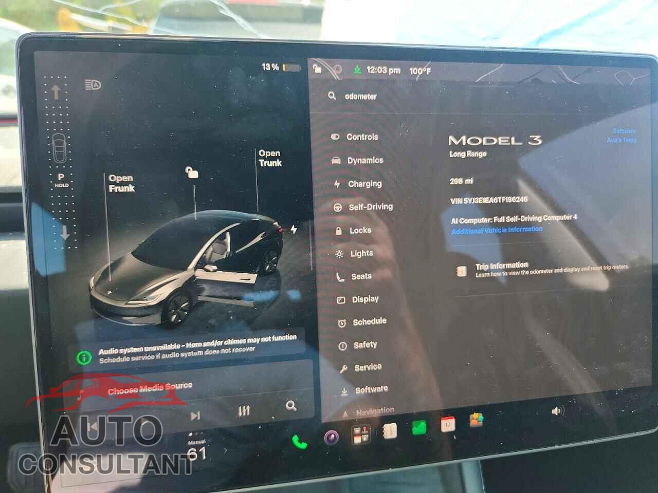 TESLA MODEL 3 2026 - 5YJ3E1EA6TF196246