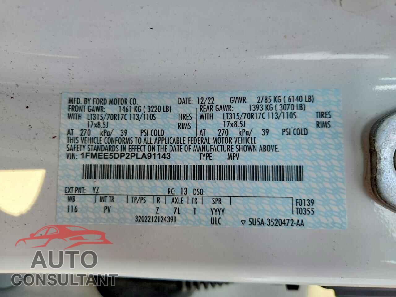 FORD BRONCO 2023 - 1FMEE5DP2PLA91143