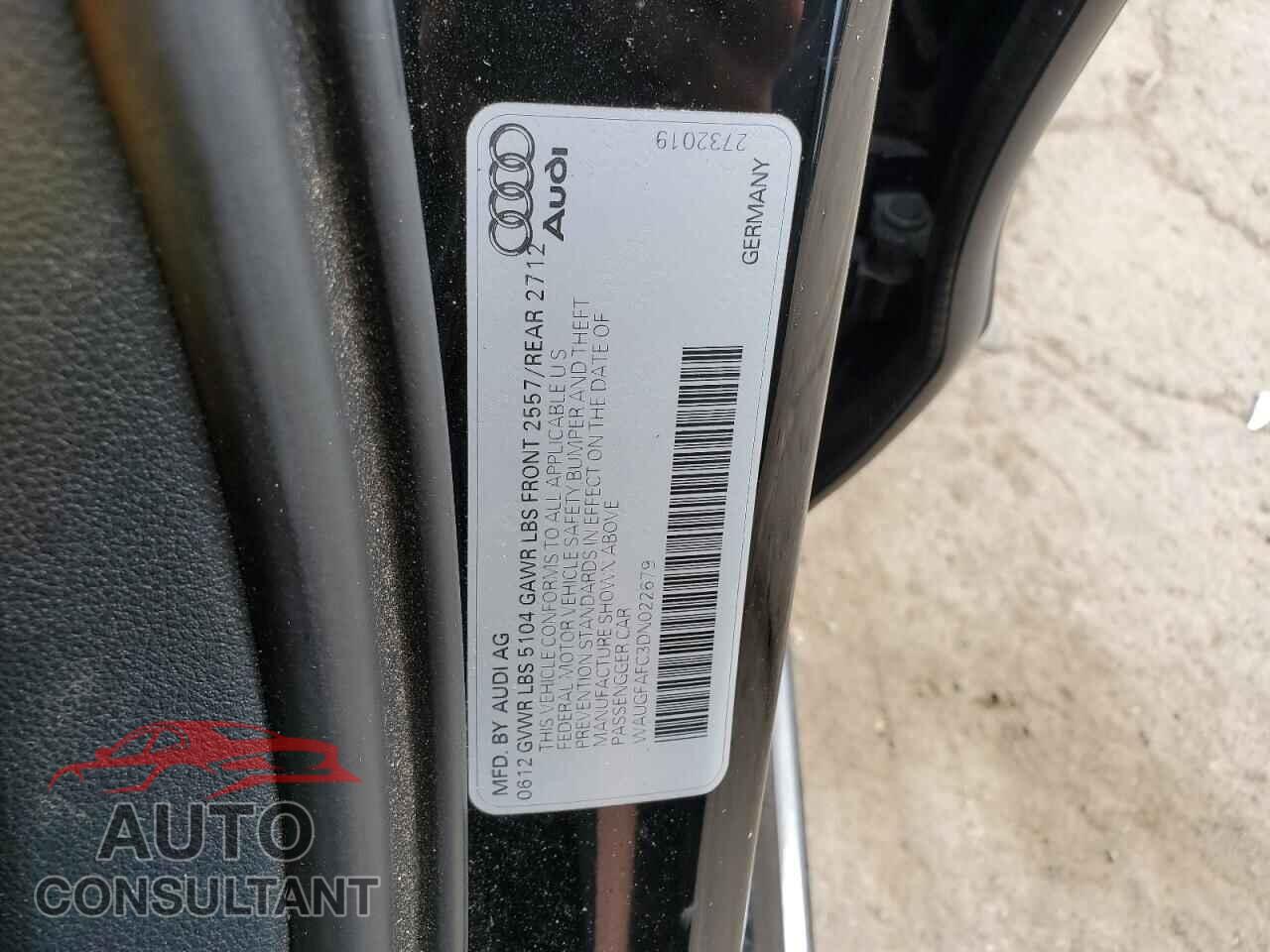 AUDI A6 2013 - WAUGFAFC3DN022679