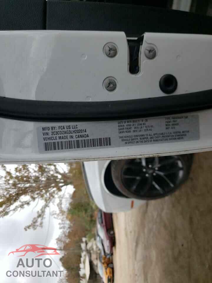 DODGE CHALLENGER 2020 - 2C3CDZAG3LH202014