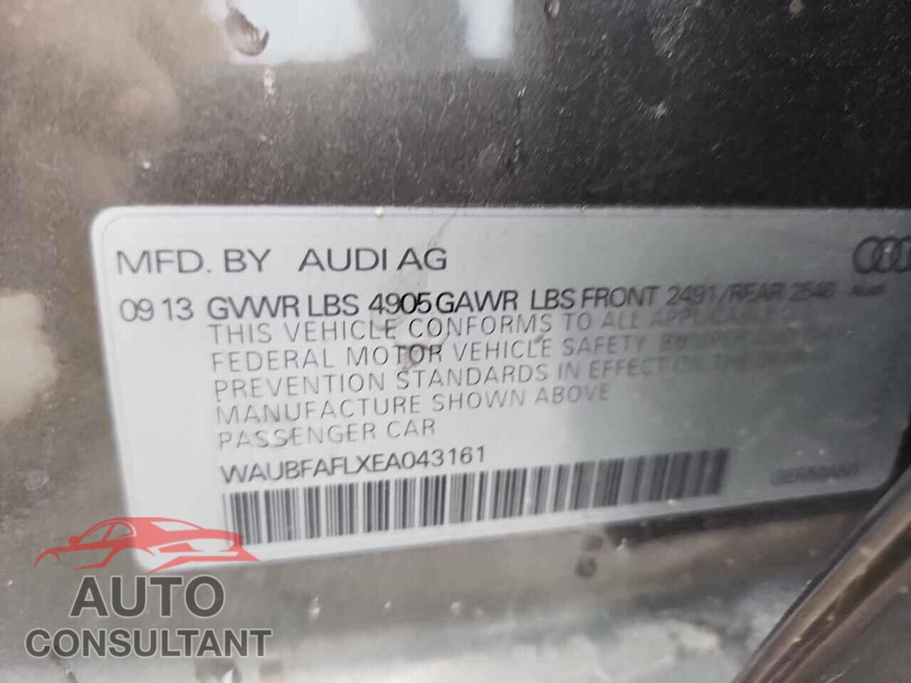 AUDI A4 2014 - WAUBFAFLXEA043161