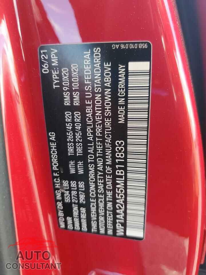 PORSCHE MACAN 2021 - WP1AA2A55MLB11833